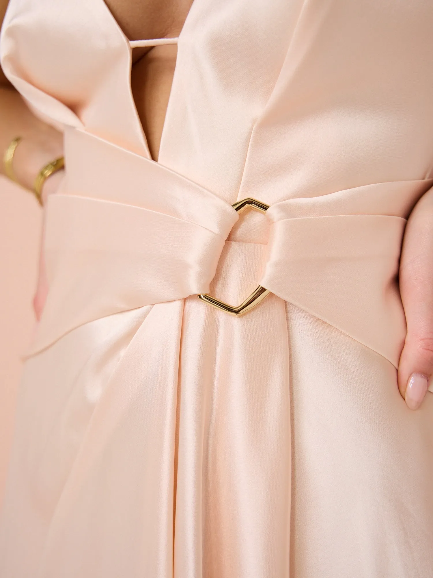 Acler Exton Maxi Dress in Pearl Pink