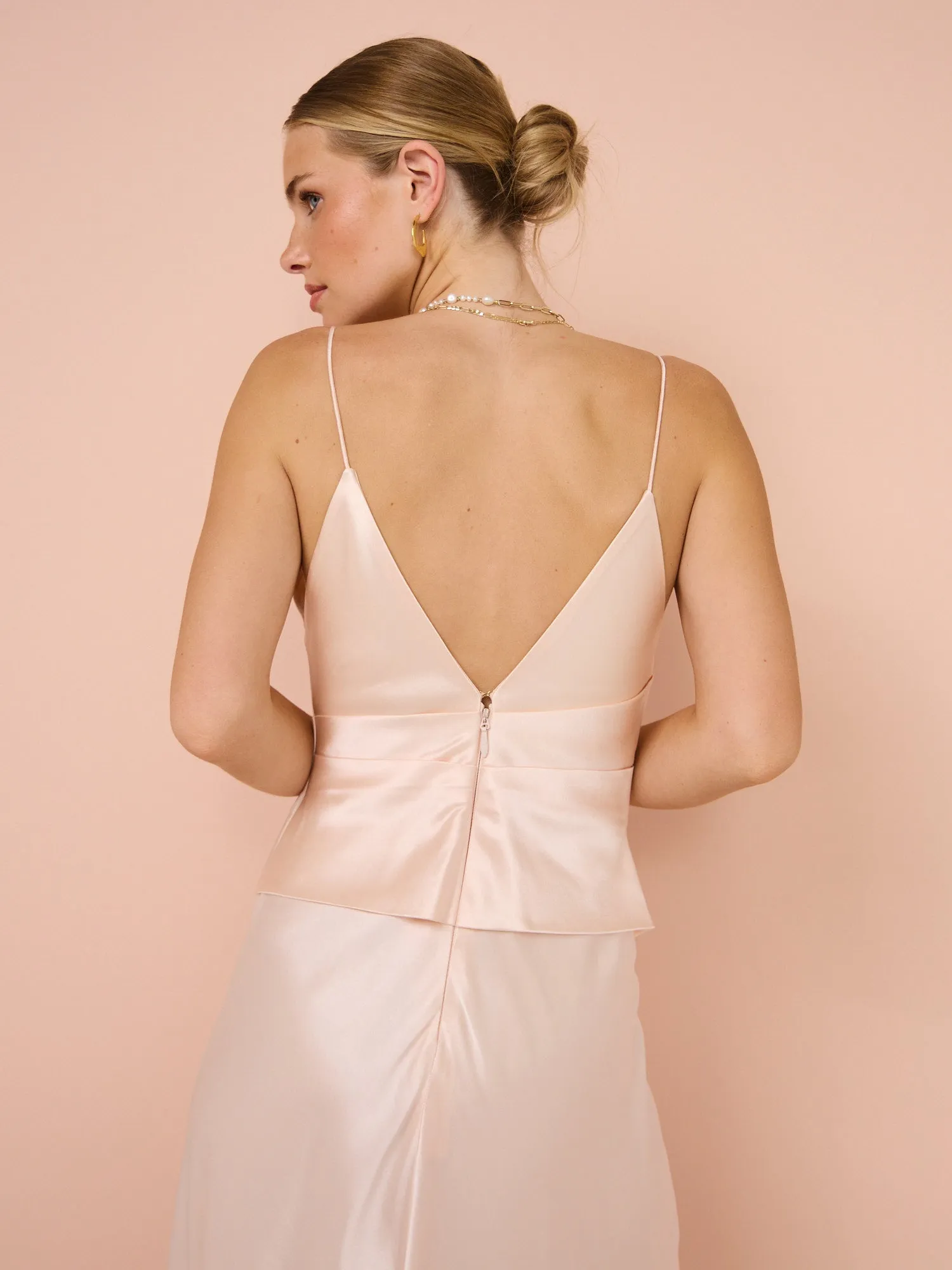 Acler Exton Maxi Dress in Pearl Pink