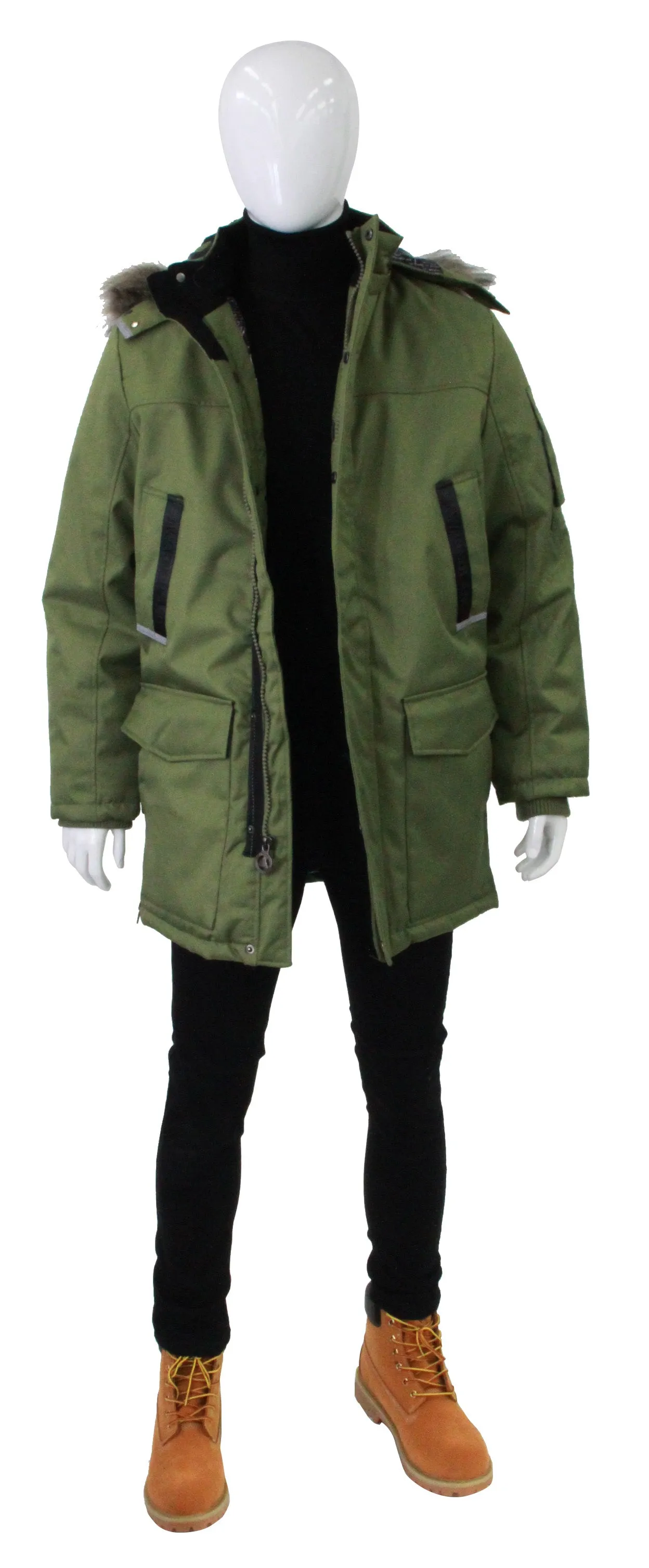 AWAKNDLAND,PATCH POCKET-PARKA-CASUAL JKTS-AM1055-ARMY