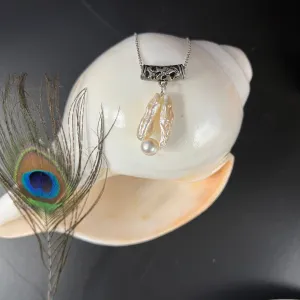 Duo Keshi Pearl Pendant