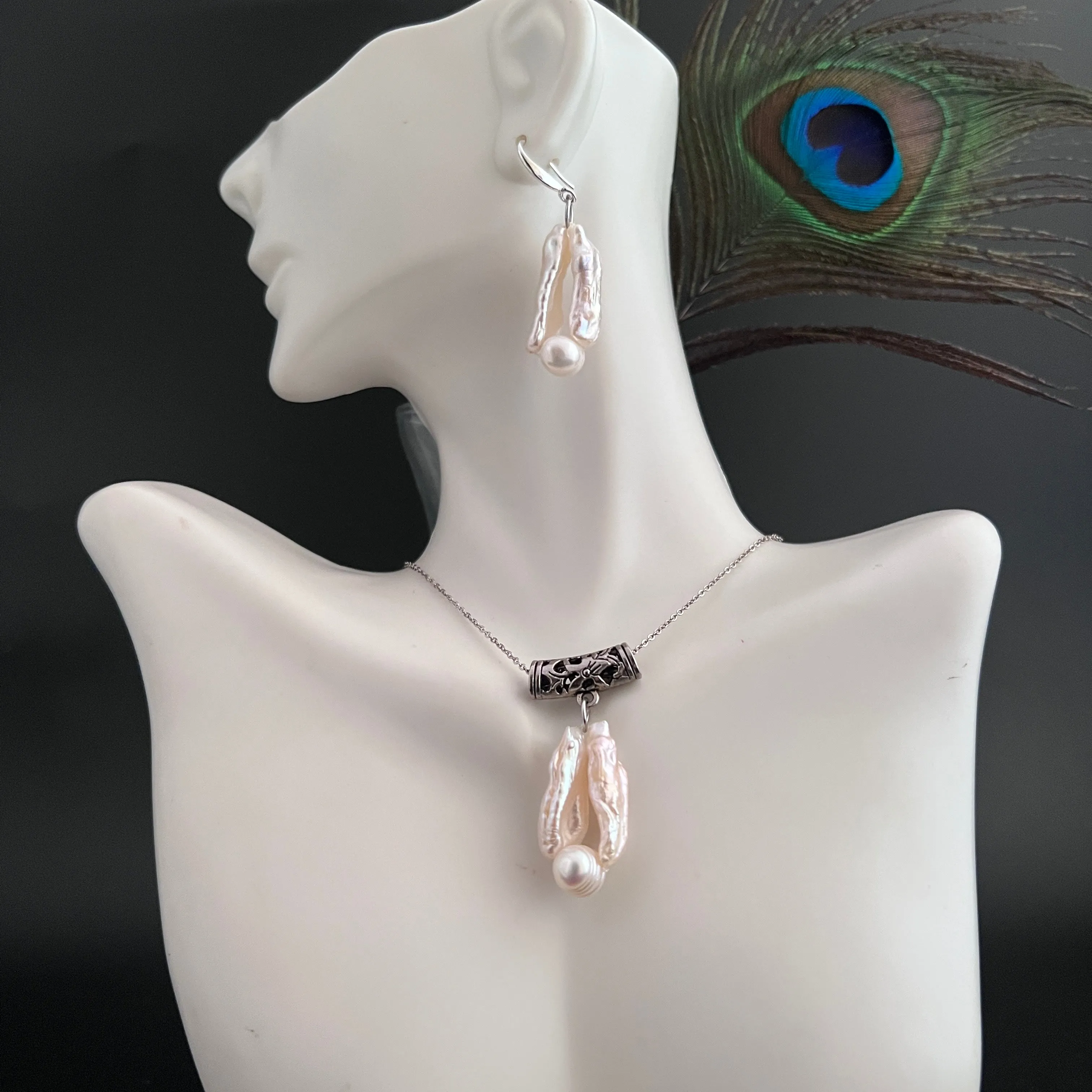 Duo Keshi Pearl Set