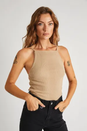 FRENCHIE MINIMALIST TOP | BISCUIT