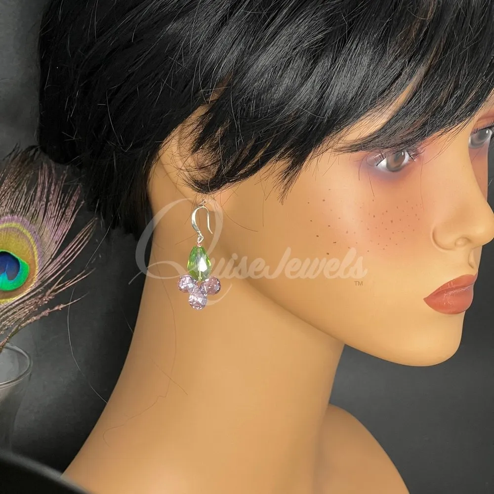 Fruity Crystal Drop Earrings