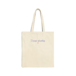 Funny Minimalist Shark Tote Bag