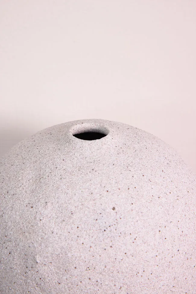 La Mer Round Stoneware Vase