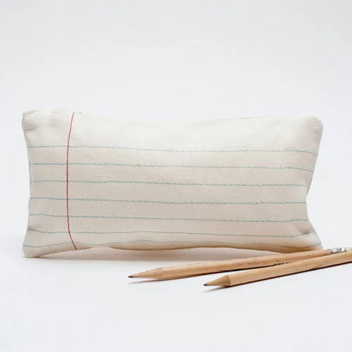 Lined "Paper" Pencil Case