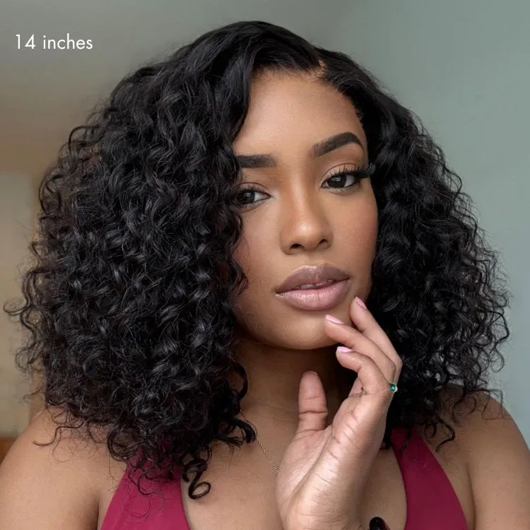 Luvme All-Day Comfort Wig Deep Wave Glueless Minimalist HD Lace Human Hair Curly Wig Pre-Cut Lace