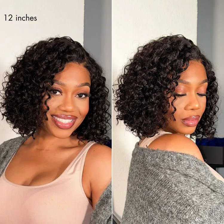 Luvme All-Day Comfort Wig Deep Wave Glueless Minimalist HD Lace Human Hair Curly Wig Pre-Cut Lace