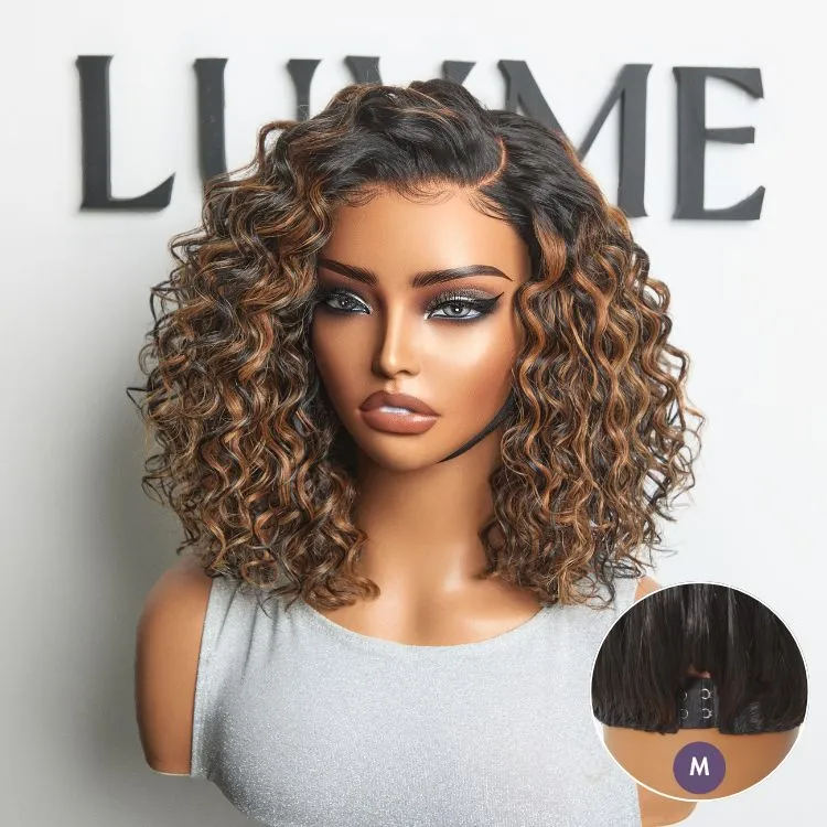 Luvme All-Day Comfort Wig Deep Wave Glueless Minimalist HD Lace Human Hair Curly Wig Pre-Cut Lace