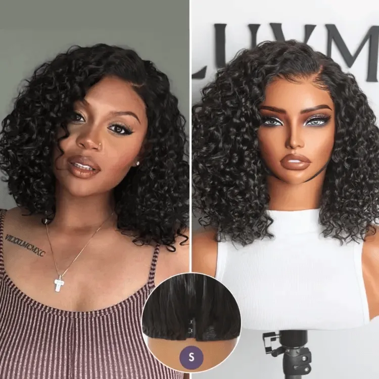 Luvme All-Day Comfort Wig Deep Wave Glueless Minimalist HD Lace Human Hair Curly Wig Pre-Cut Lace