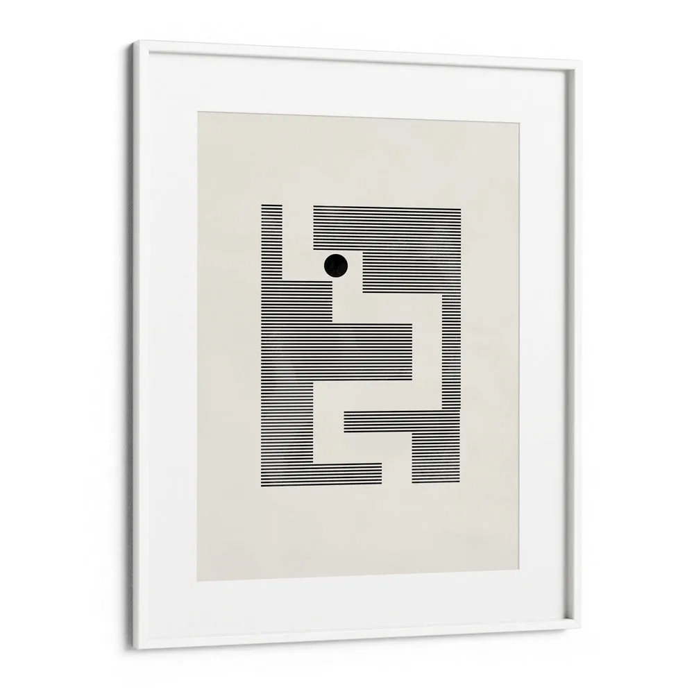 Minimalist Maze Abstract Art
