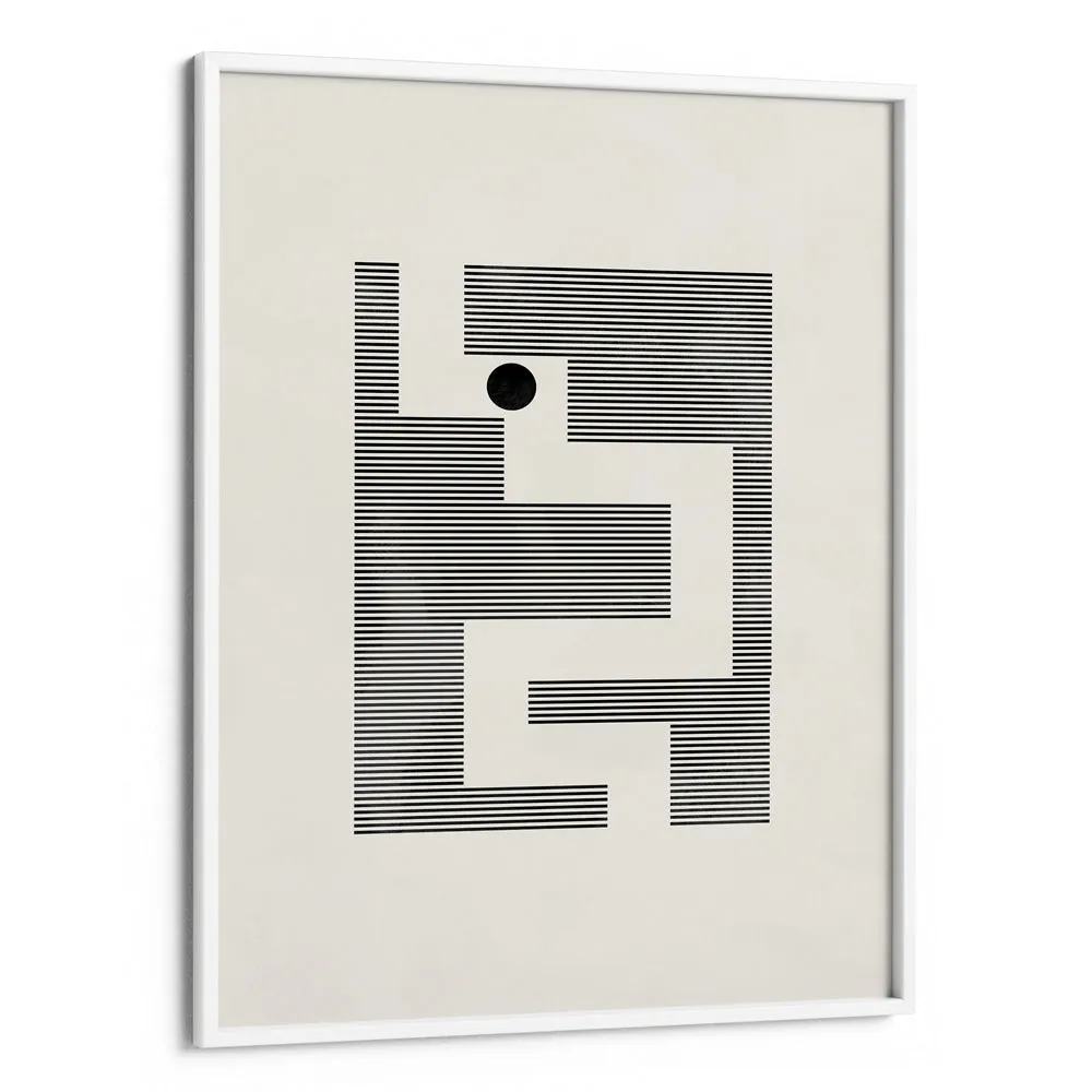 Minimalist Maze Abstract Art