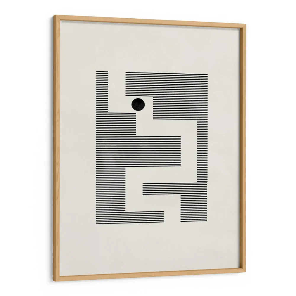 Minimalist Maze Abstract Art