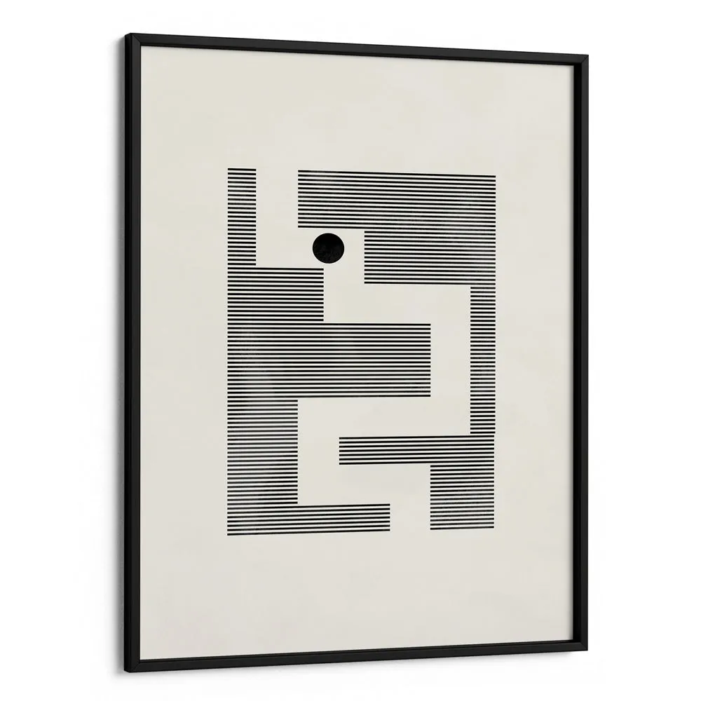 Minimalist Maze Abstract Art