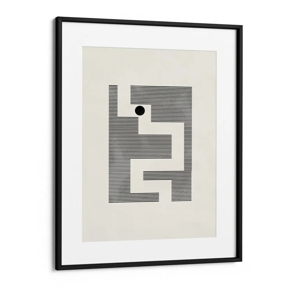 Minimalist Maze Abstract Art