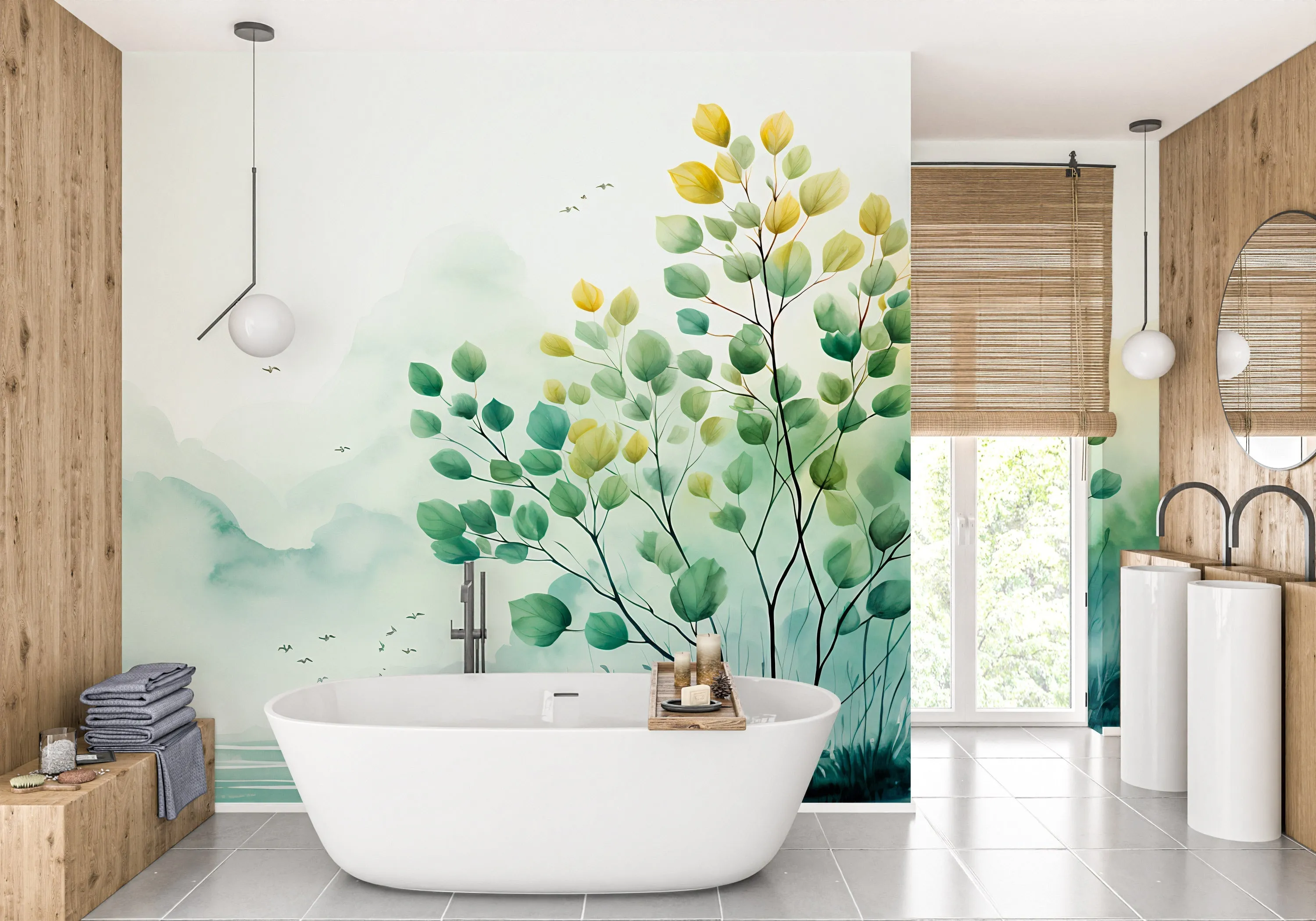 Minimalist Tree Wall Mural