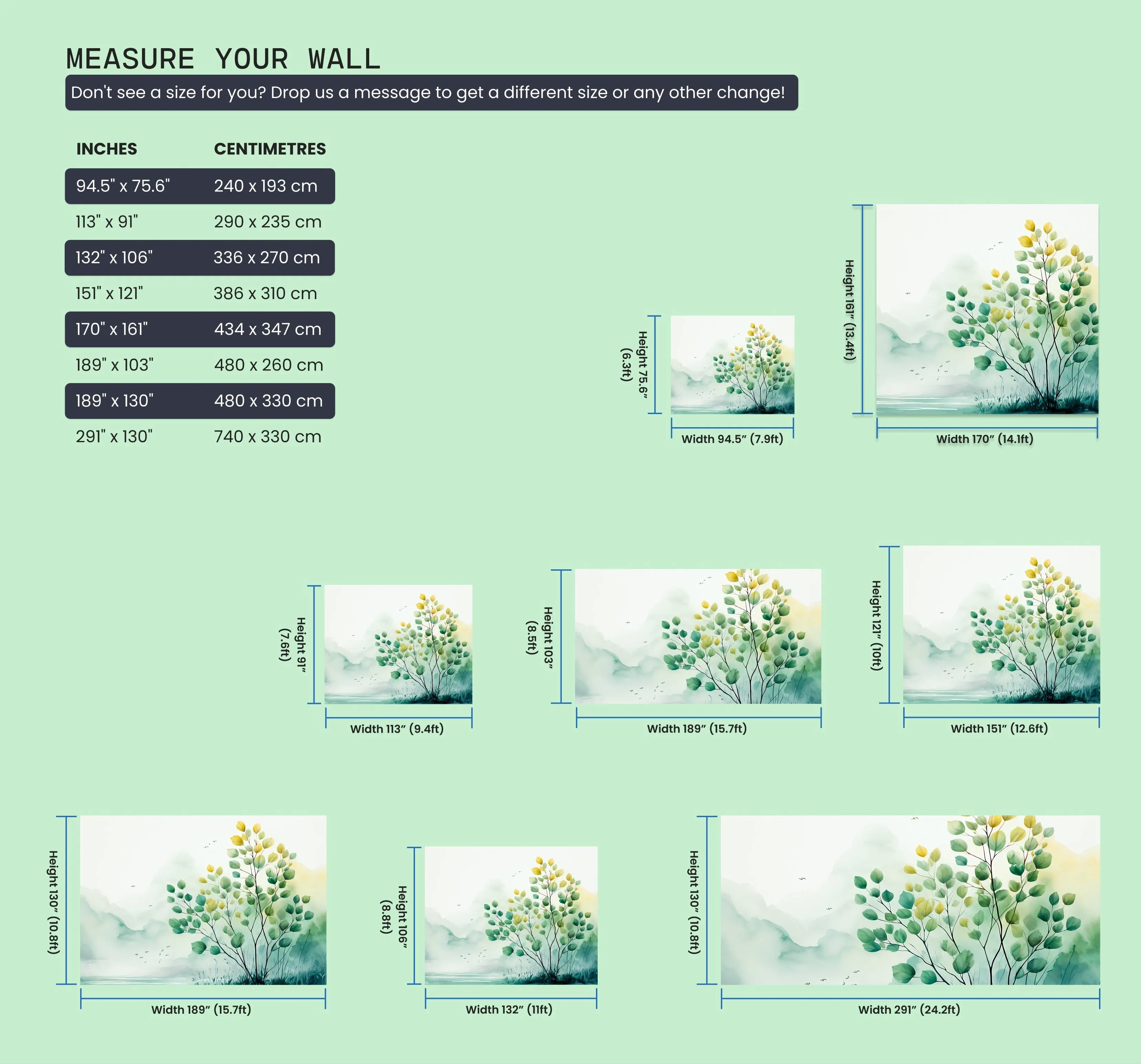 Minimalist Tree Wall Mural