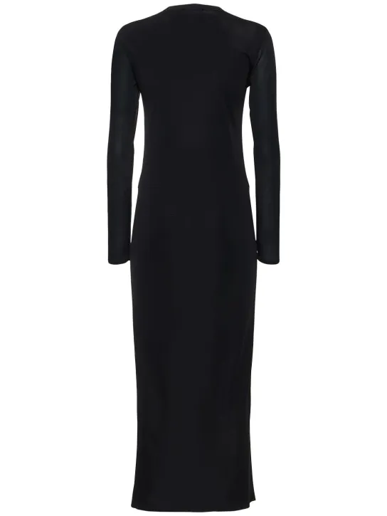 Nina Ricci   Sheer knit long sleeve midi dress 