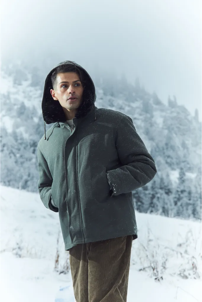 Parka Heritage verte kaki