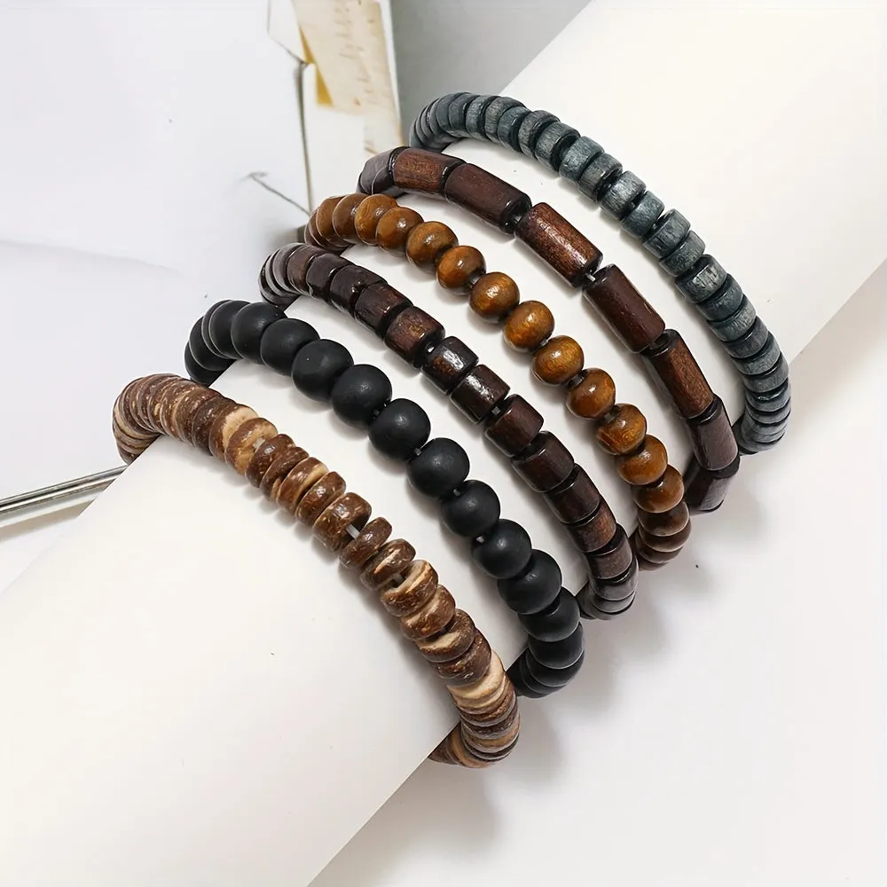 Trendy Minimalist Beaded Bracelet for Men | Vibrant Color