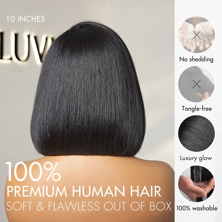 Weekly Special | Put On & Go Blunt Cut Straight Bob Minimalist HD Lace Glueless C Part Wig