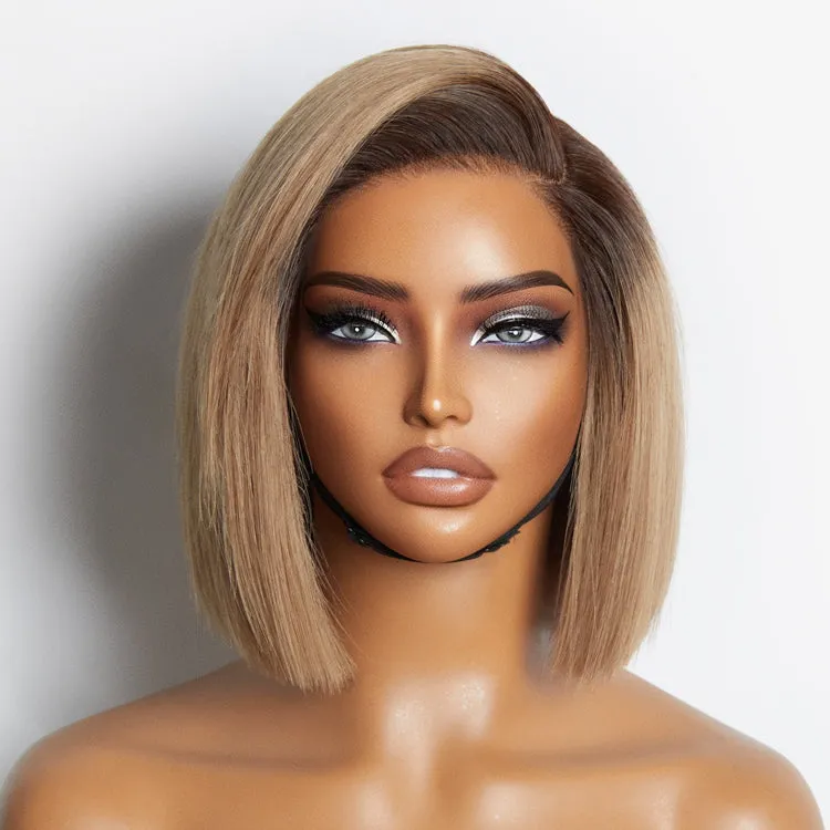 Weekly Special | Put On & Go Blunt Cut Straight Bob Minimalist HD Lace Glueless C Part Wig