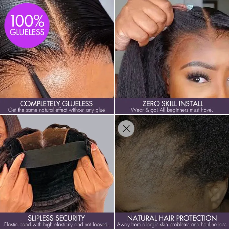 Weekly Special | Put On & Go Blunt Cut Straight Bob Minimalist HD Lace Glueless C Part Wig
