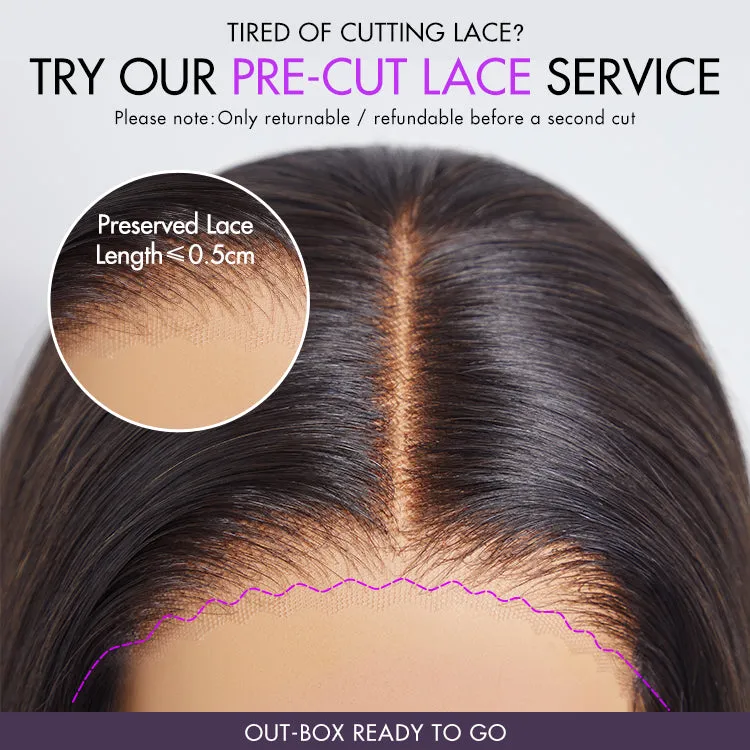 Weekly Special | Put On & Go Blunt Cut Straight Bob Minimalist HD Lace Glueless C Part Wig