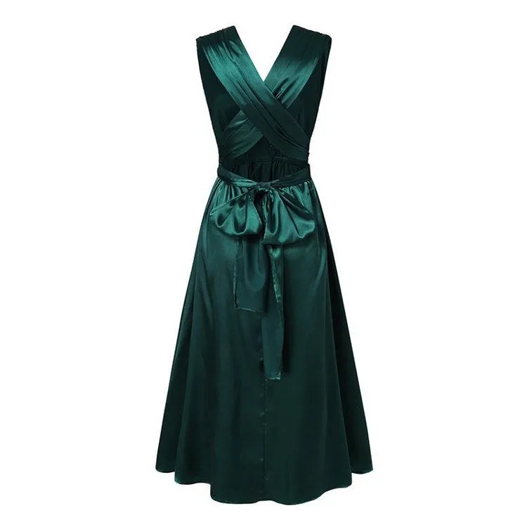 Wrap Dress with Bodycon Neck